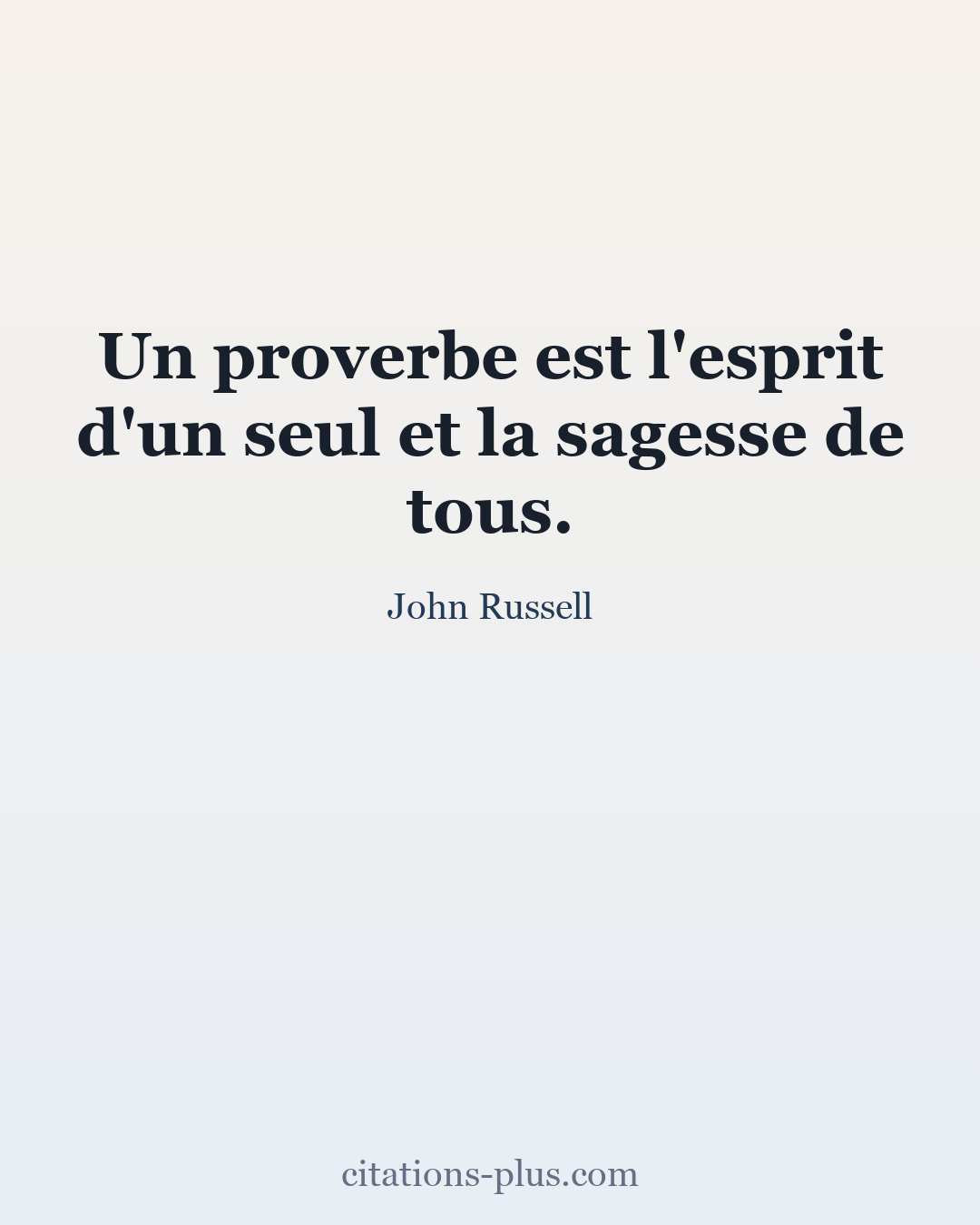 Carte Premium clair — John Russell