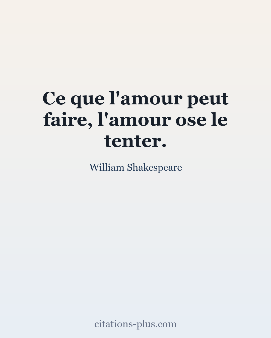 Carte Premium clair — William Shakespeare