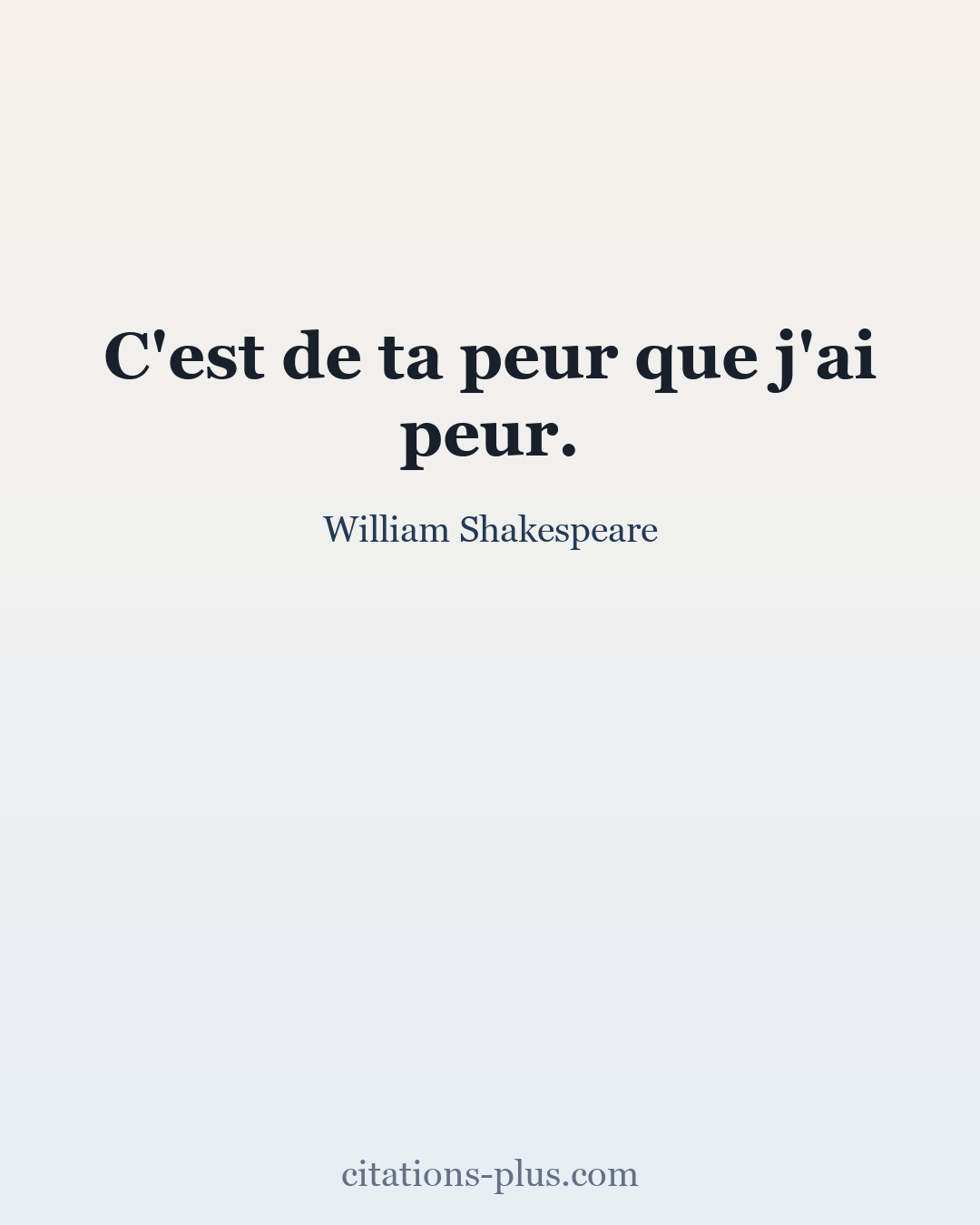Carte Premium clair — William Shakespeare