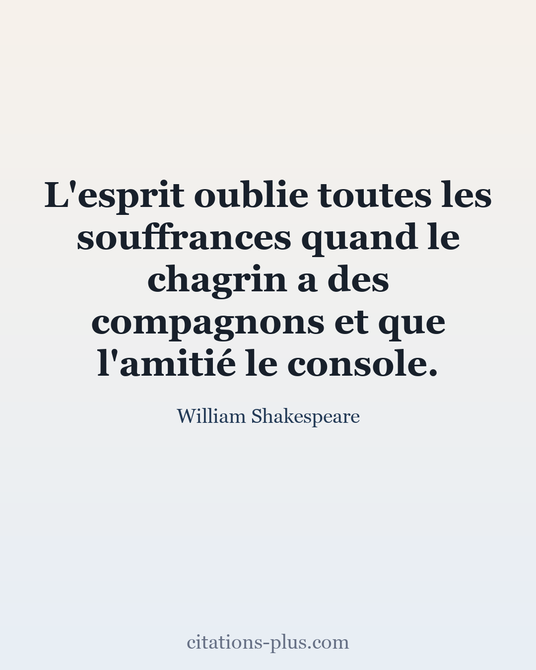 Carte Premium clair — William Shakespeare