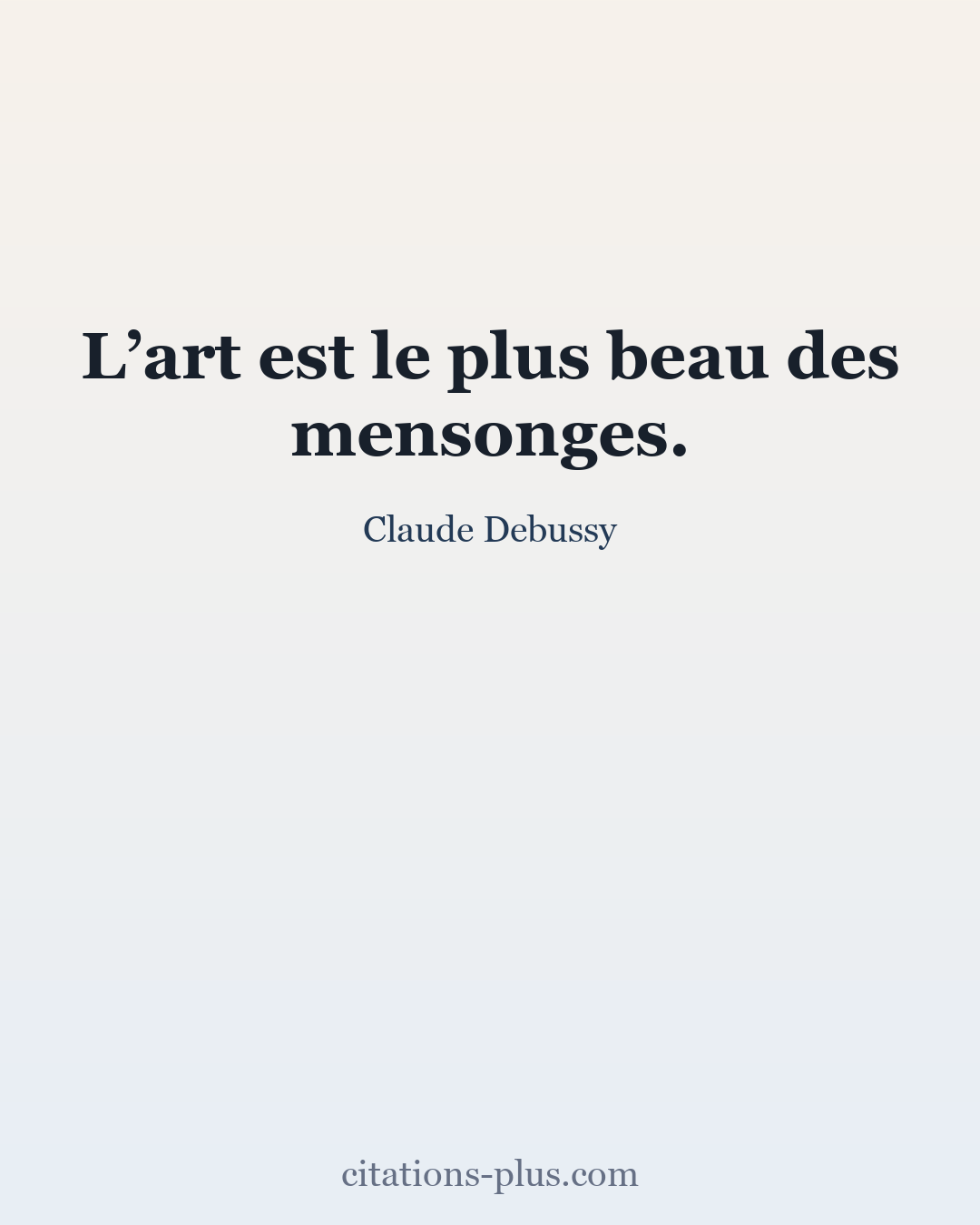 Carte Premium clair — Claude Debussy