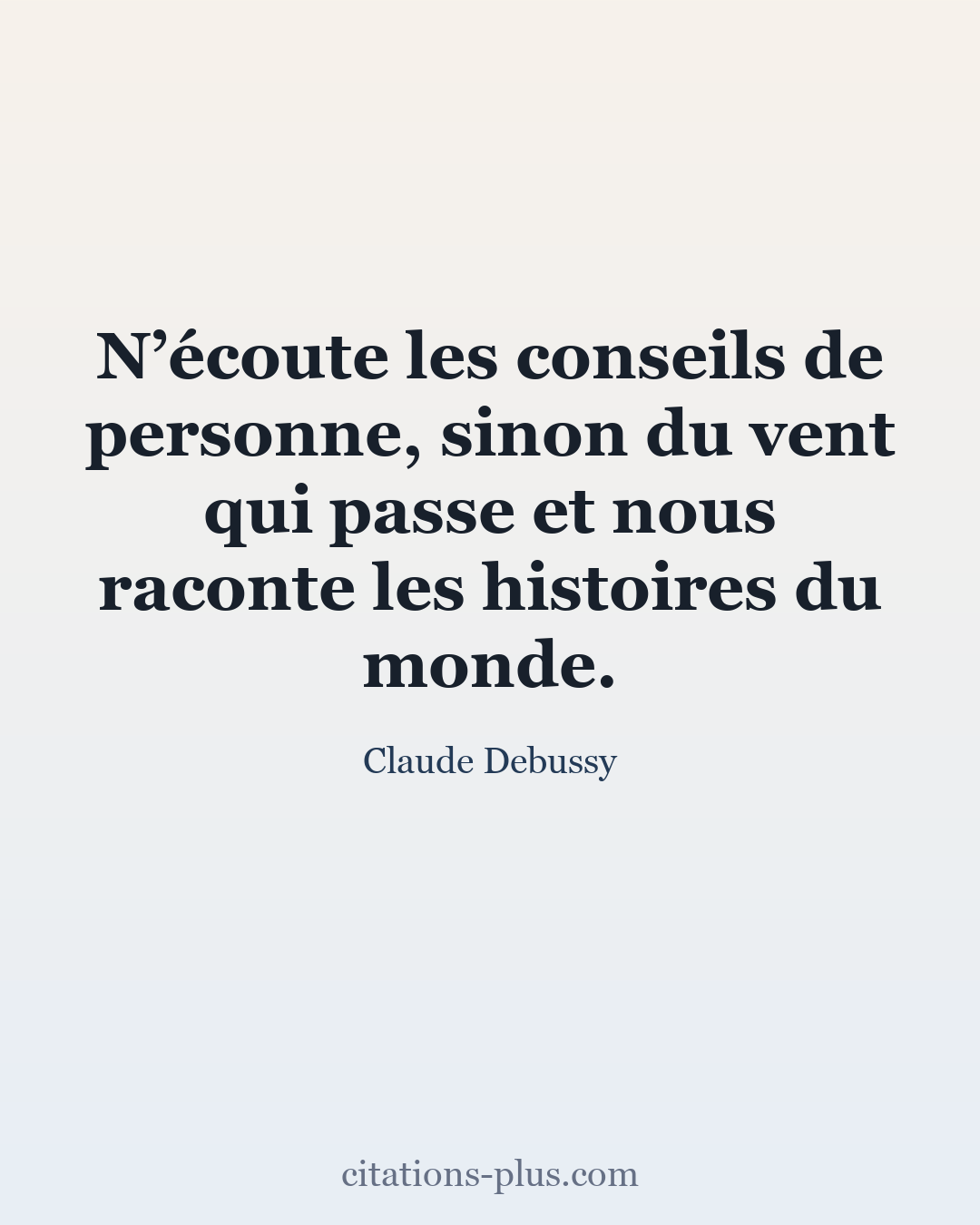 Carte Premium clair — Claude Debussy