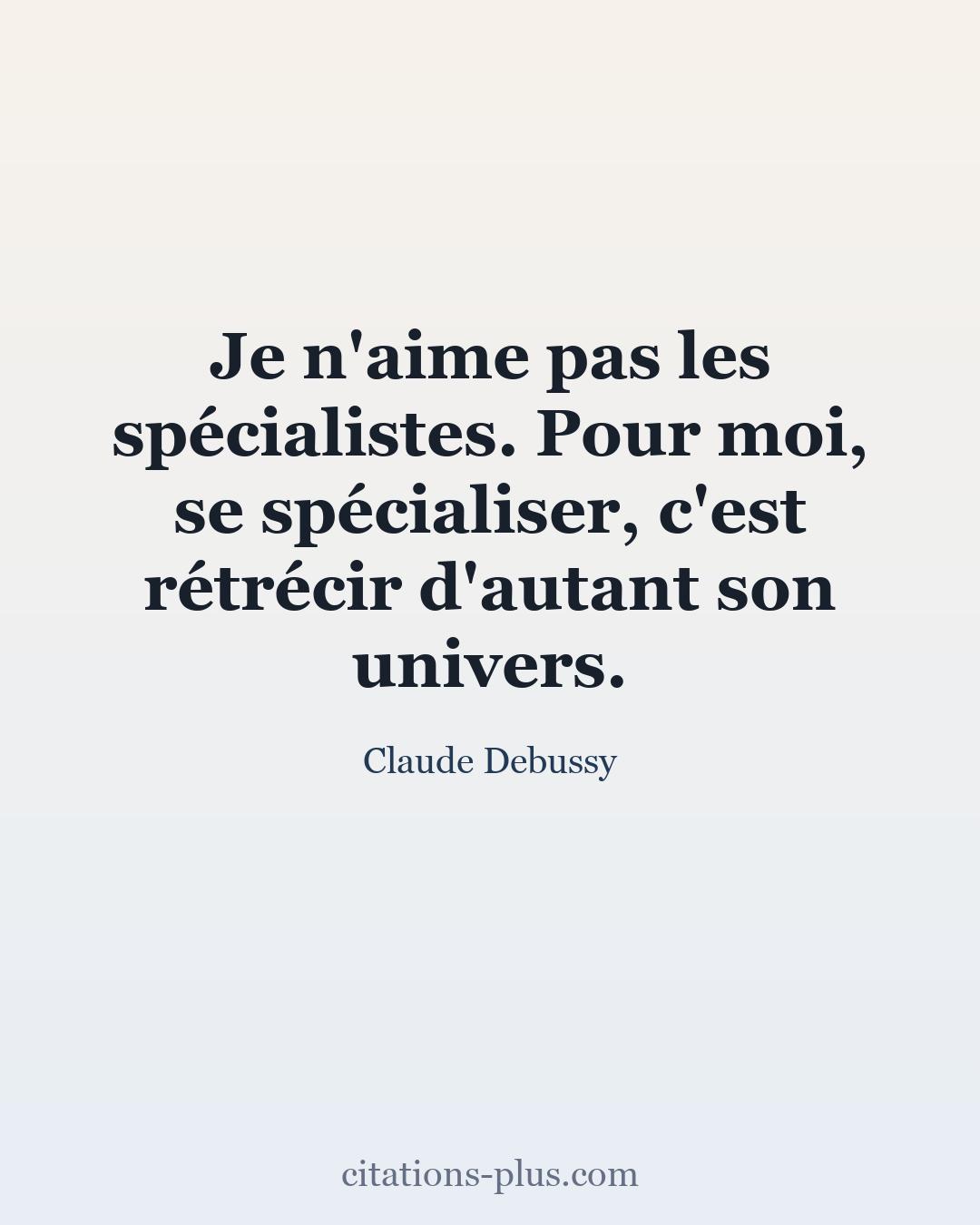 Carte Premium clair — Claude Debussy