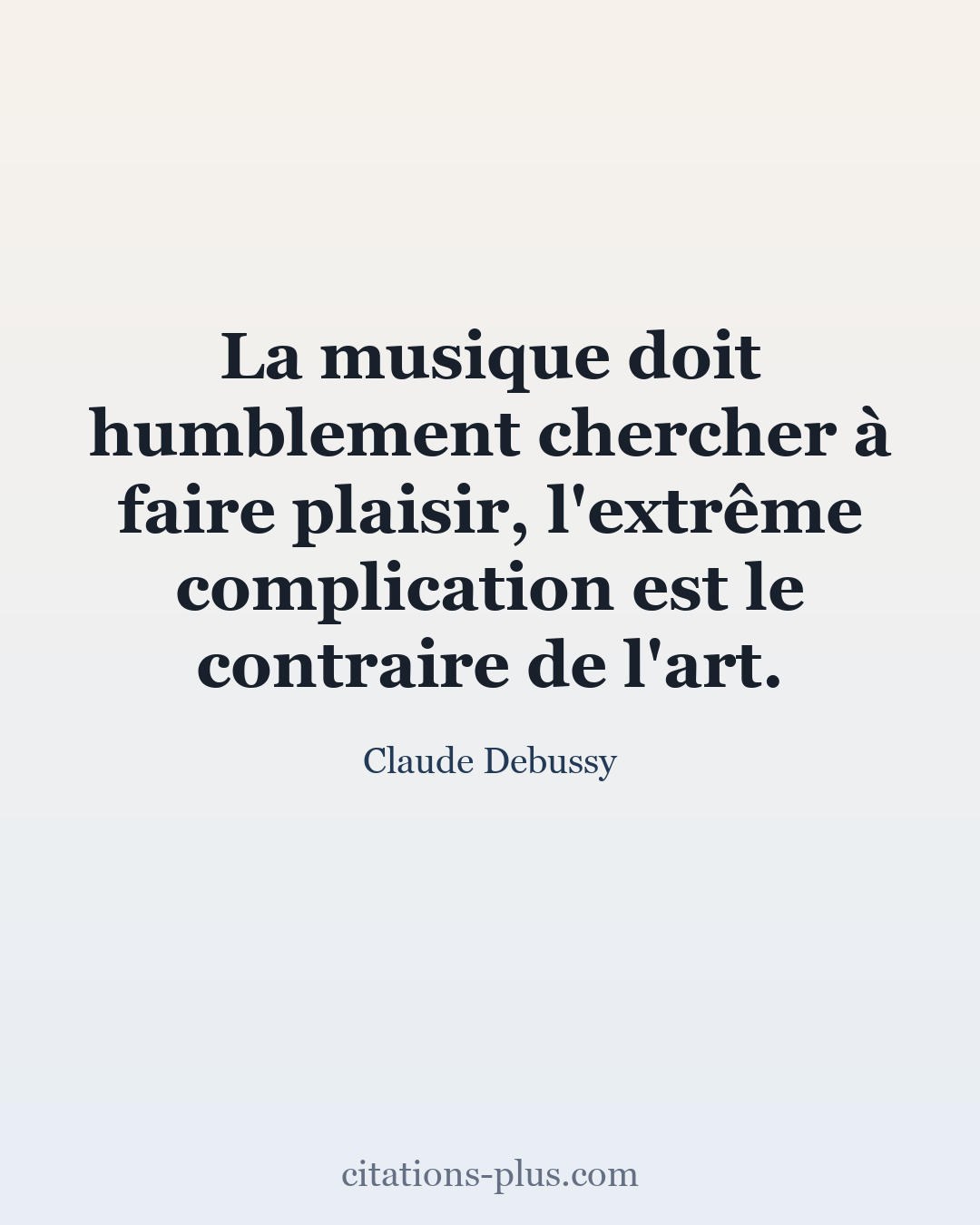 Carte Premium clair — Claude Debussy