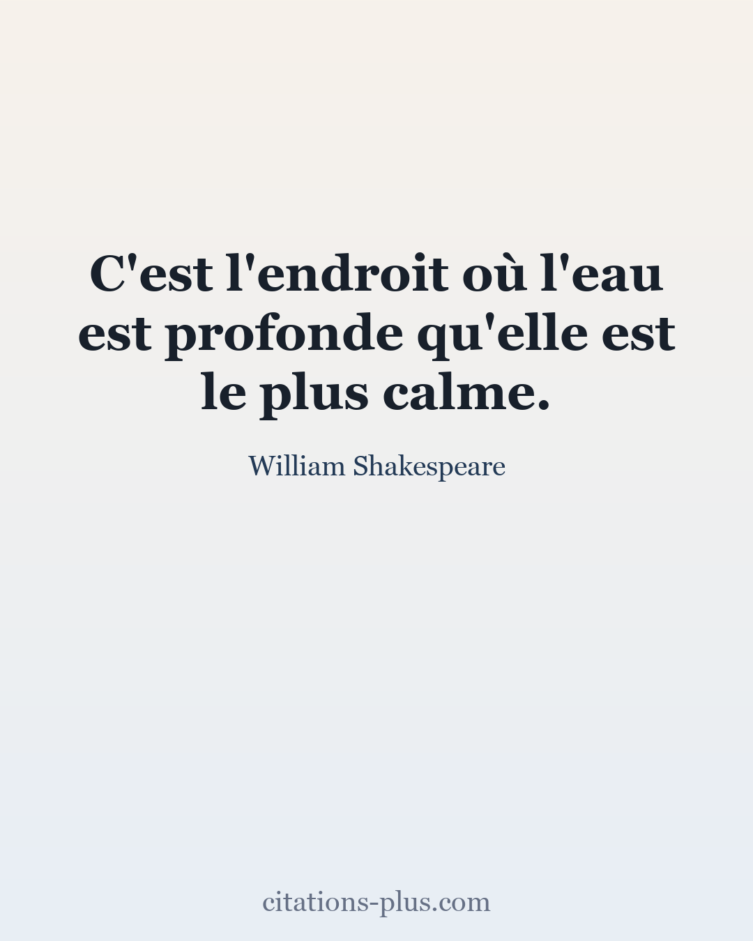 Carte Premium clair — William Shakespeare