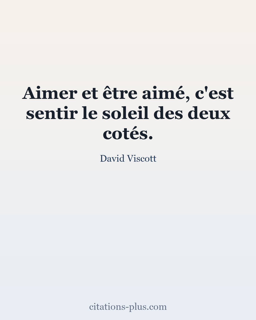 Carte Premium clair — David Viscott