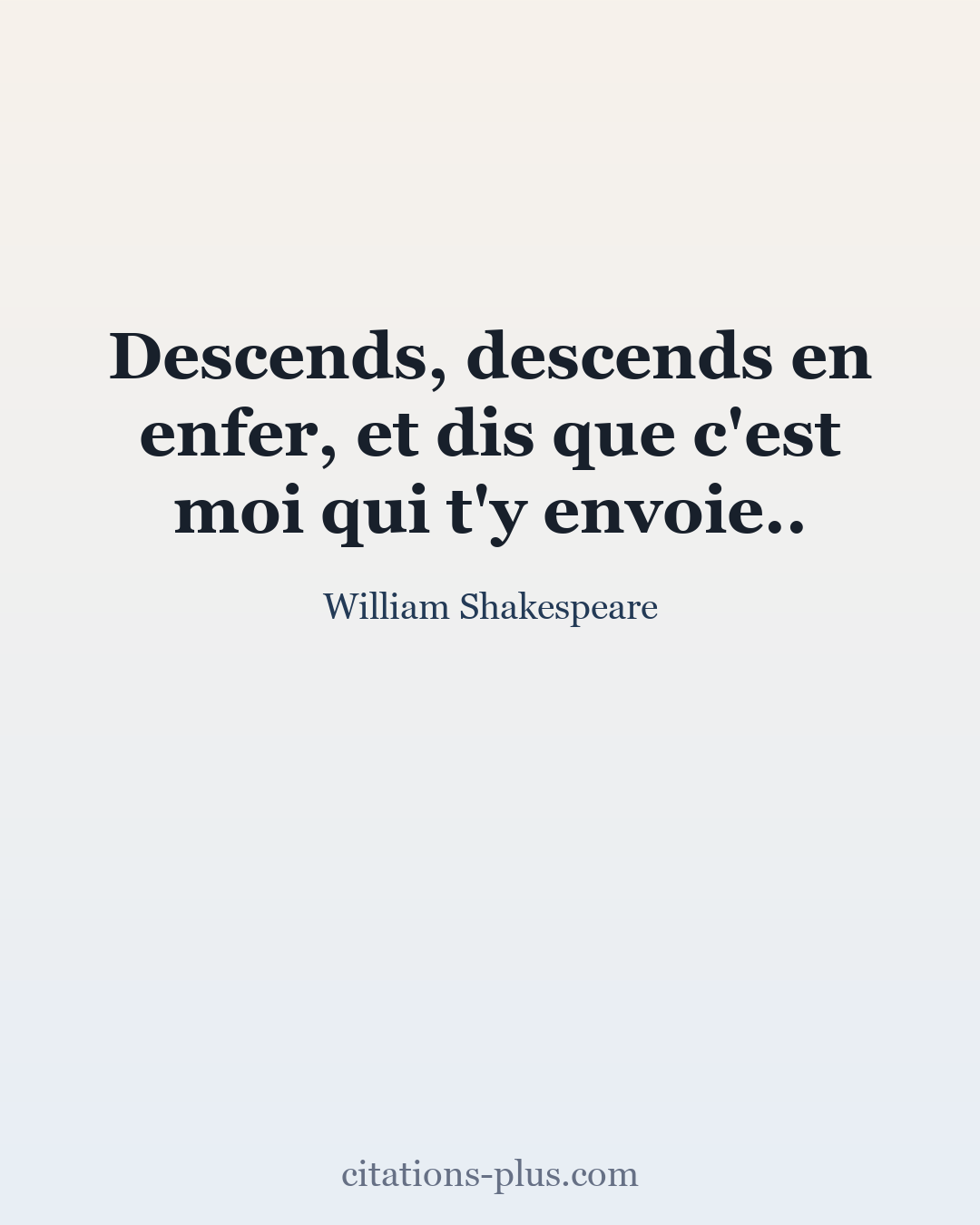 Carte Premium clair — William Shakespeare