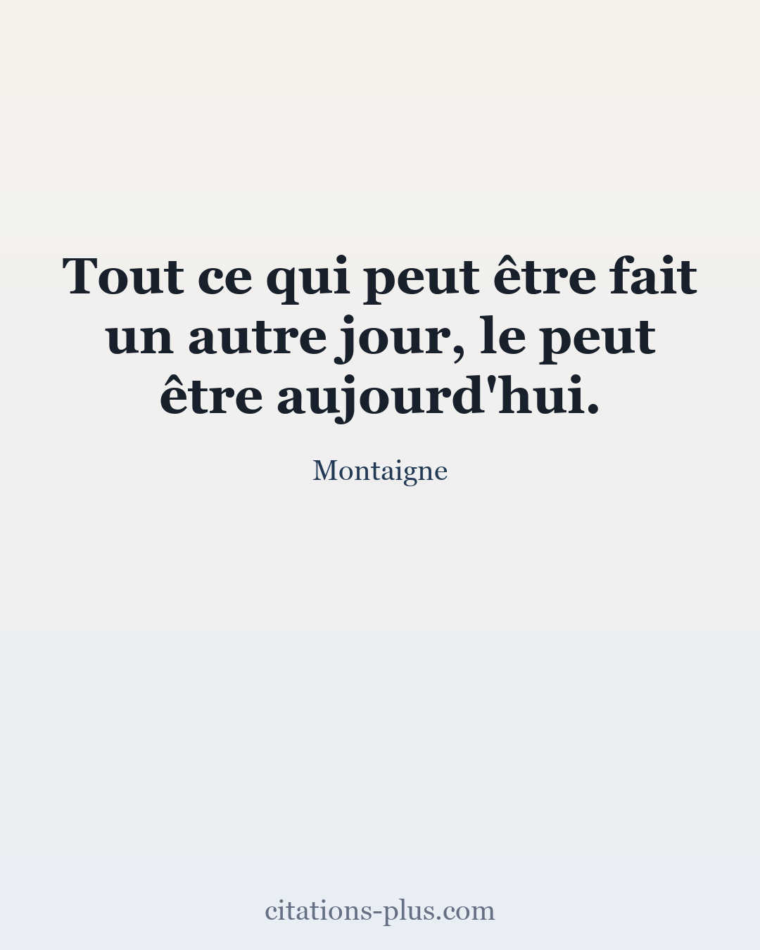 Carte Premium clair — Montaigne