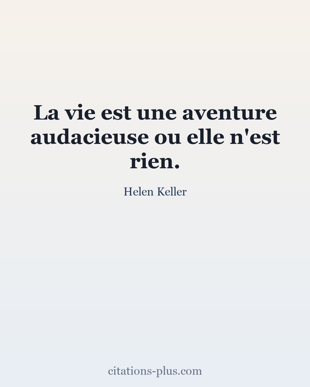 Carte Premium clair — Helen Keller