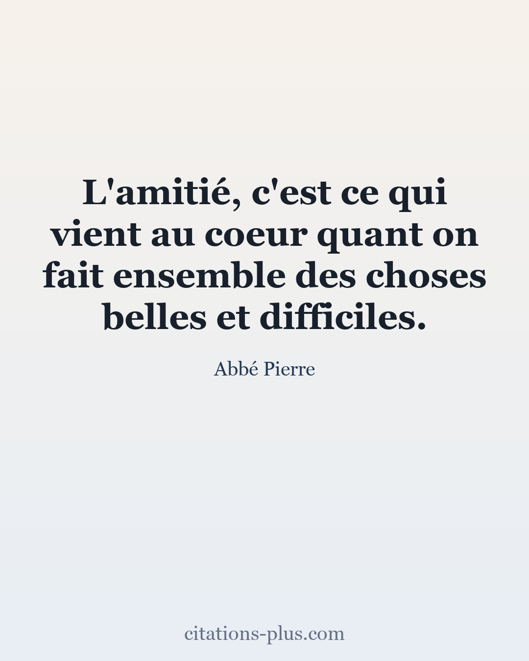 Carte Premium clair — Abbé Pierre
