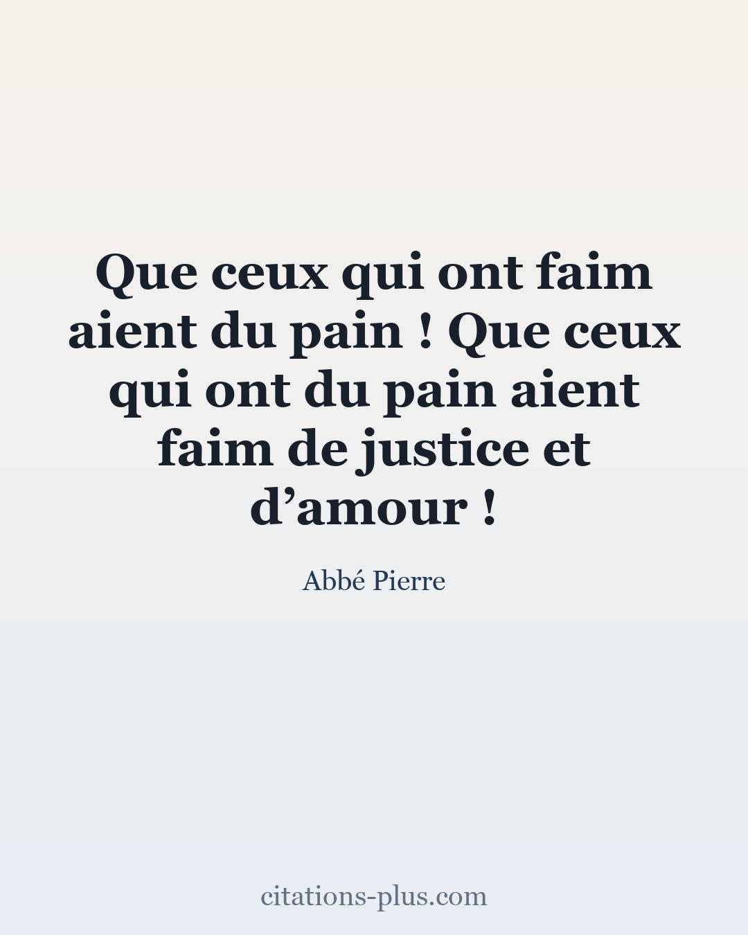 Carte Premium clair — Abbé Pierre