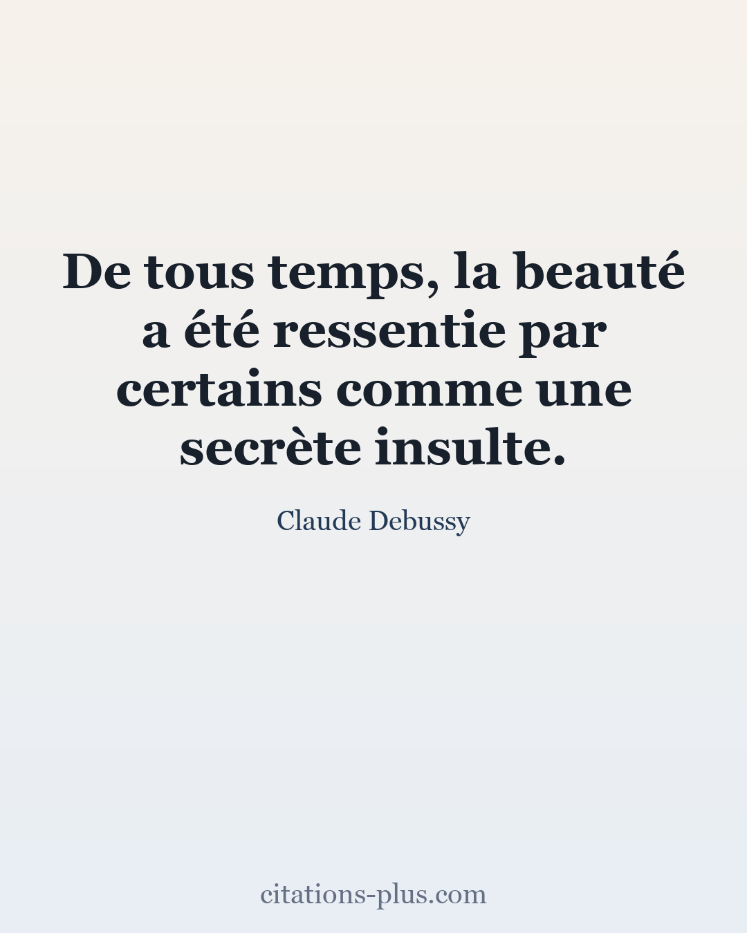 Carte Premium clair — Claude Debussy
