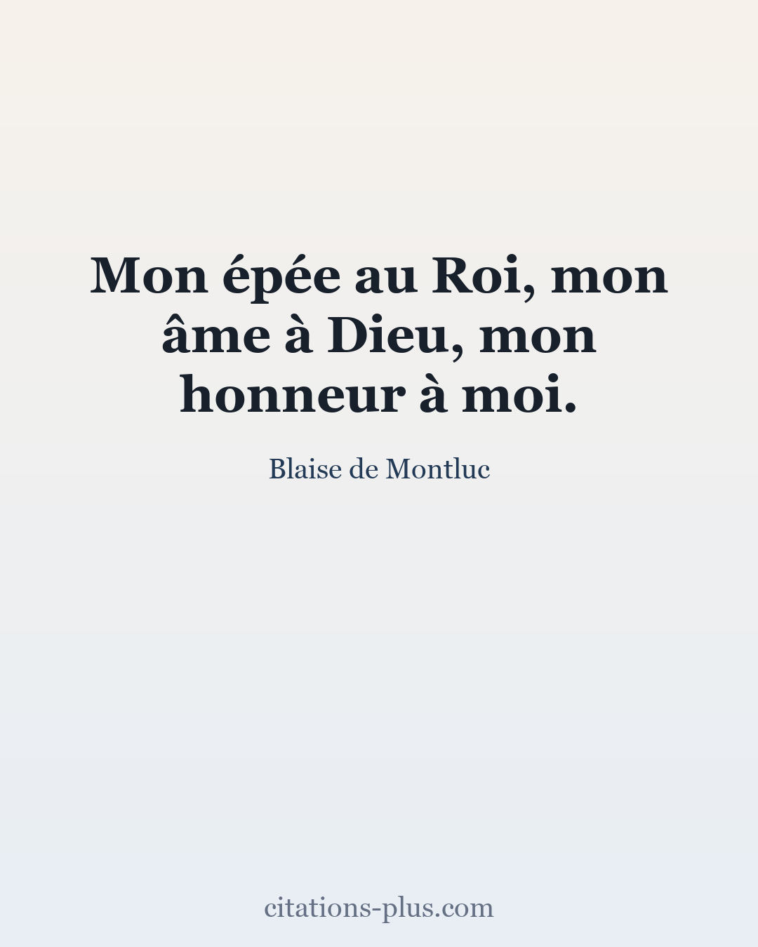 Carte Premium clair — Blaise de Montluc