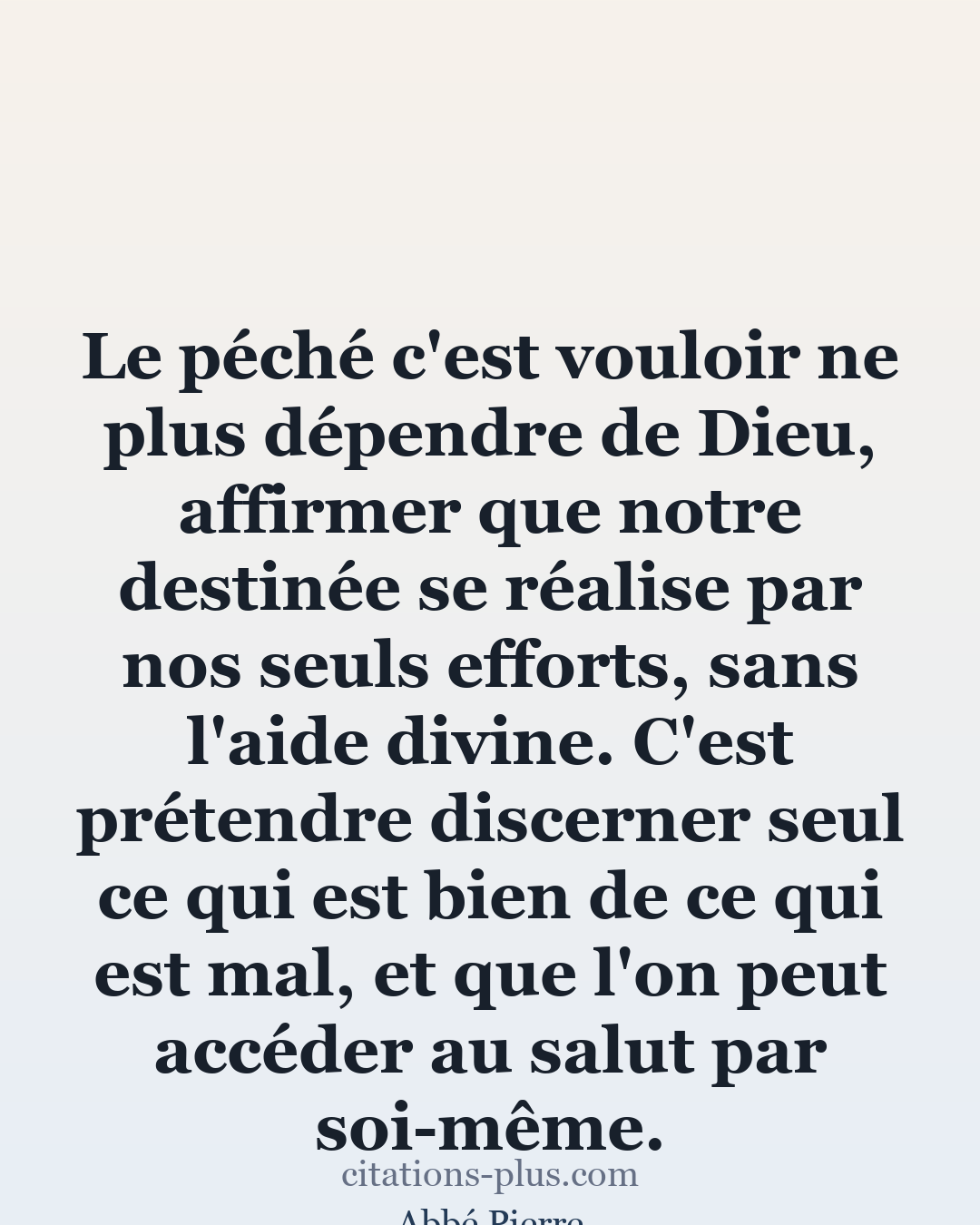 Carte Premium clair — Abbé Pierre
