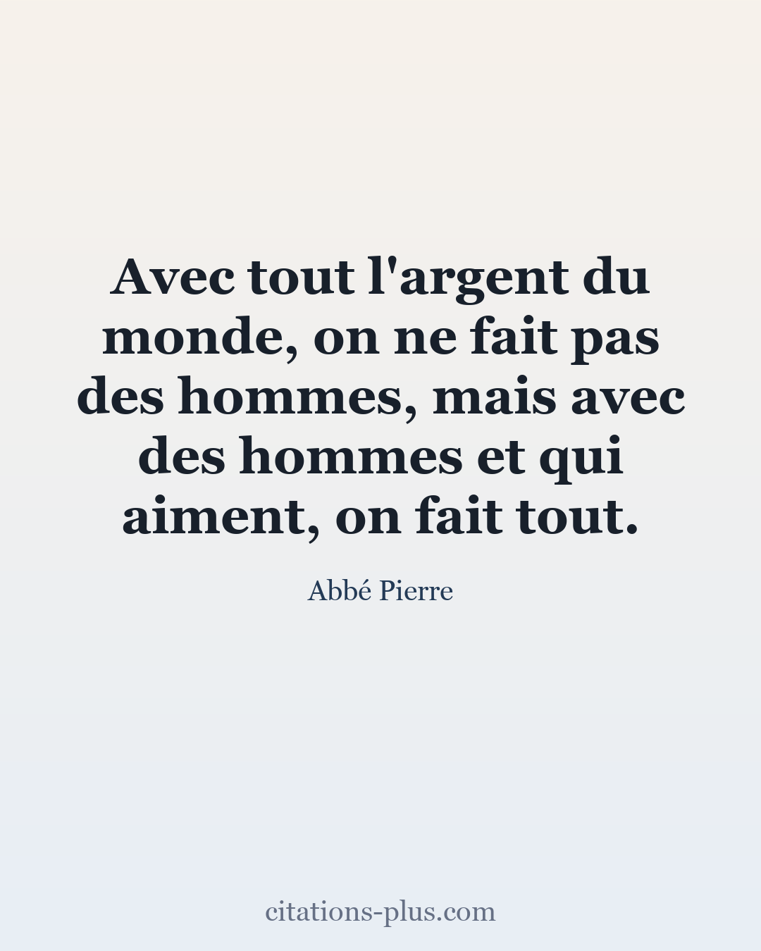 Carte Premium clair — Abbé Pierre