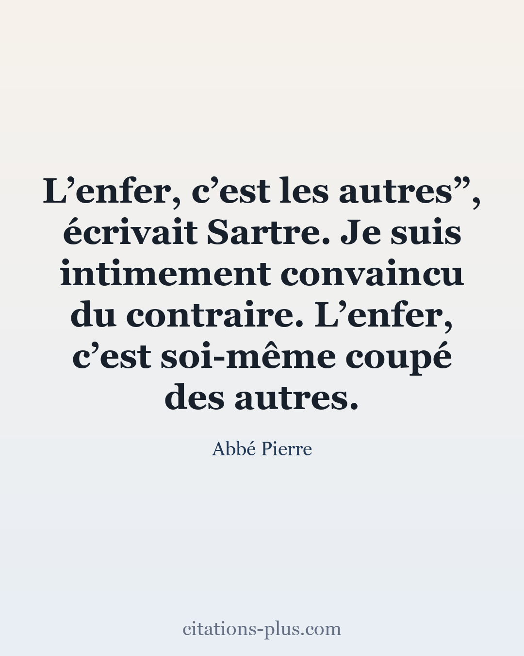 Carte Premium clair — Abbé Pierre
