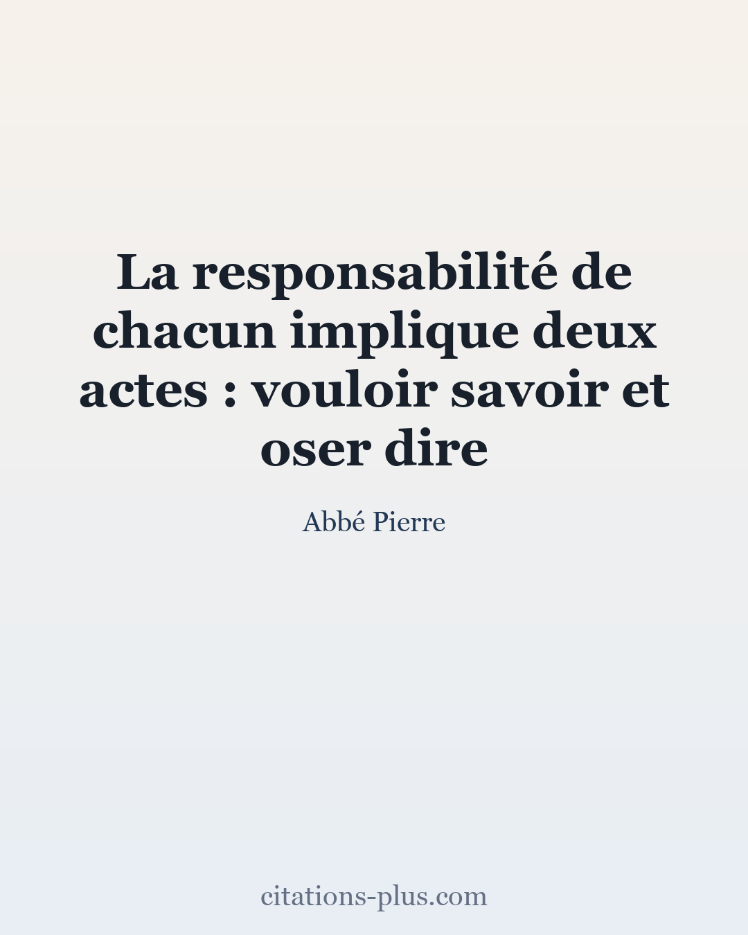 Carte Premium clair — Abbé Pierre