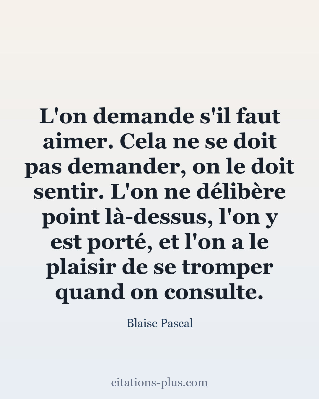 Carte Premium clair — Blaise Pascal