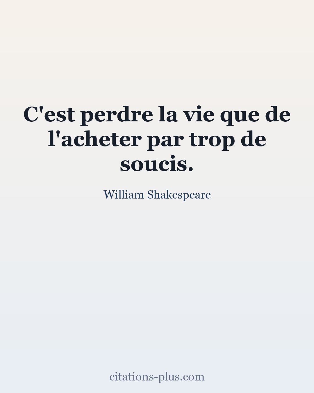 Carte Premium clair — William Shakespeare