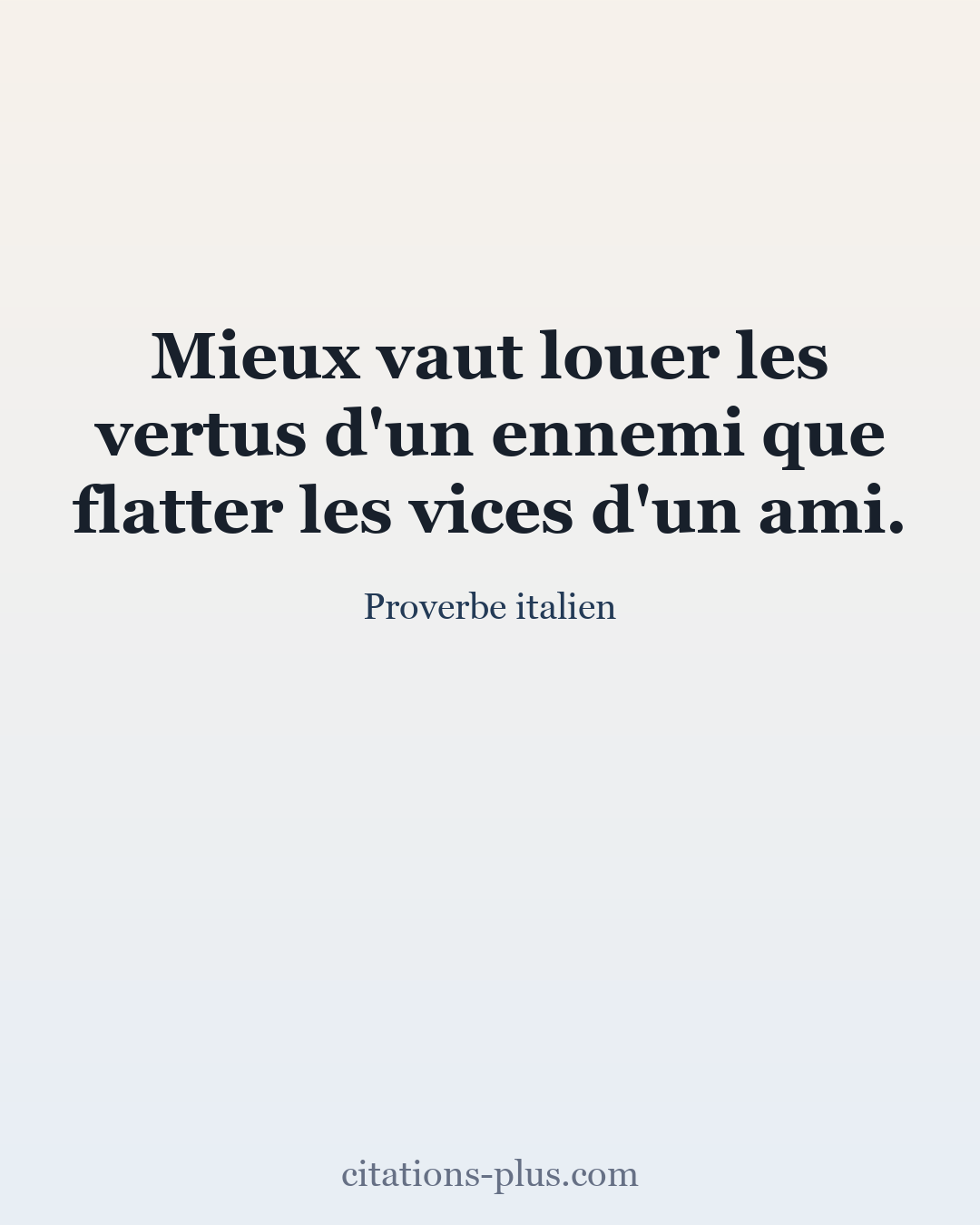 Carte Premium clair — Proverbe italien