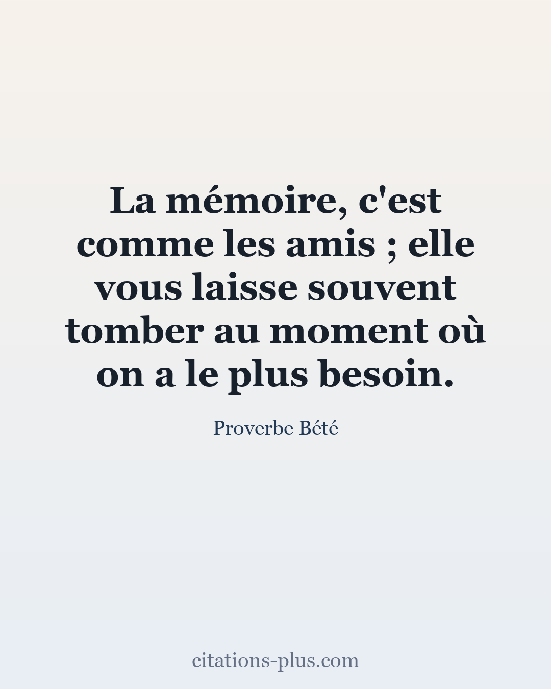 Carte Premium clair — Proverbe Bété