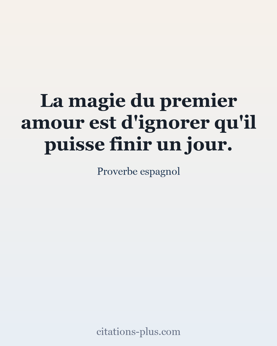 Carte Premium clair — Proverbe espagnol