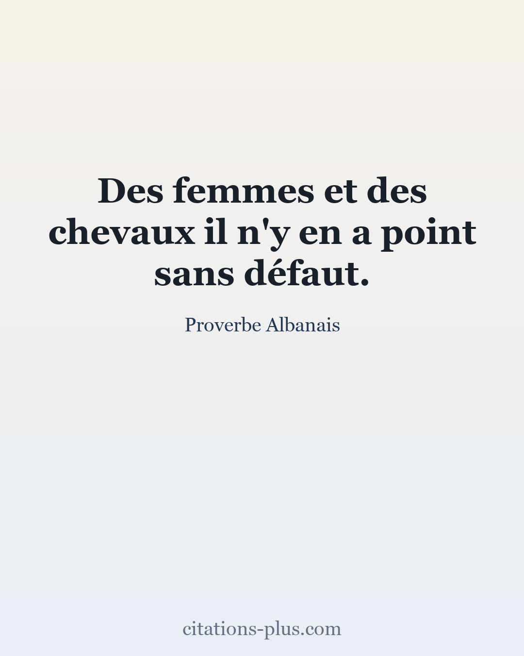 Carte Premium clair — Proverbe Albanais