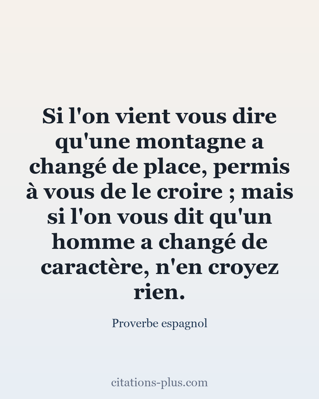 Carte Premium clair — Proverbe espagnol