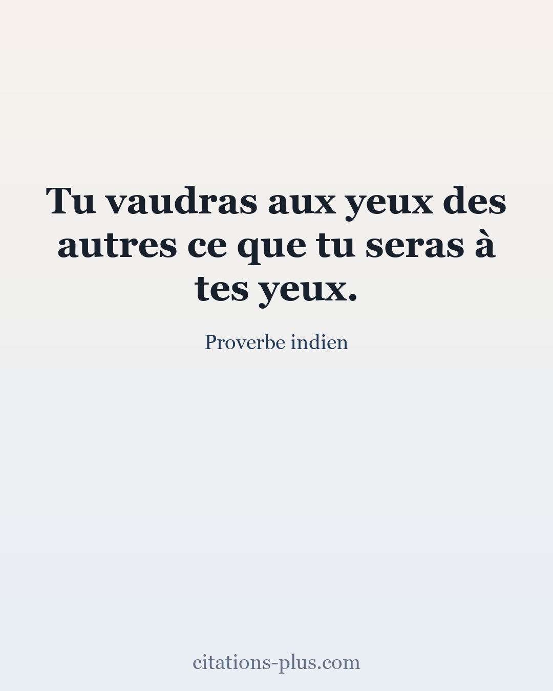 Carte Premium clair — Proverbe indien