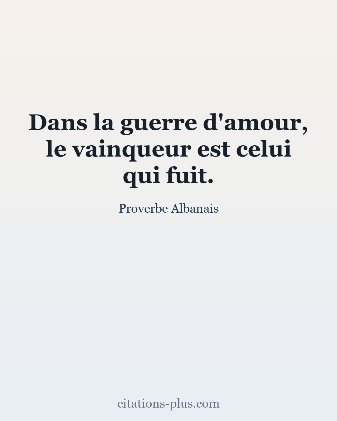 Carte Premium clair — Proverbe Albanais
