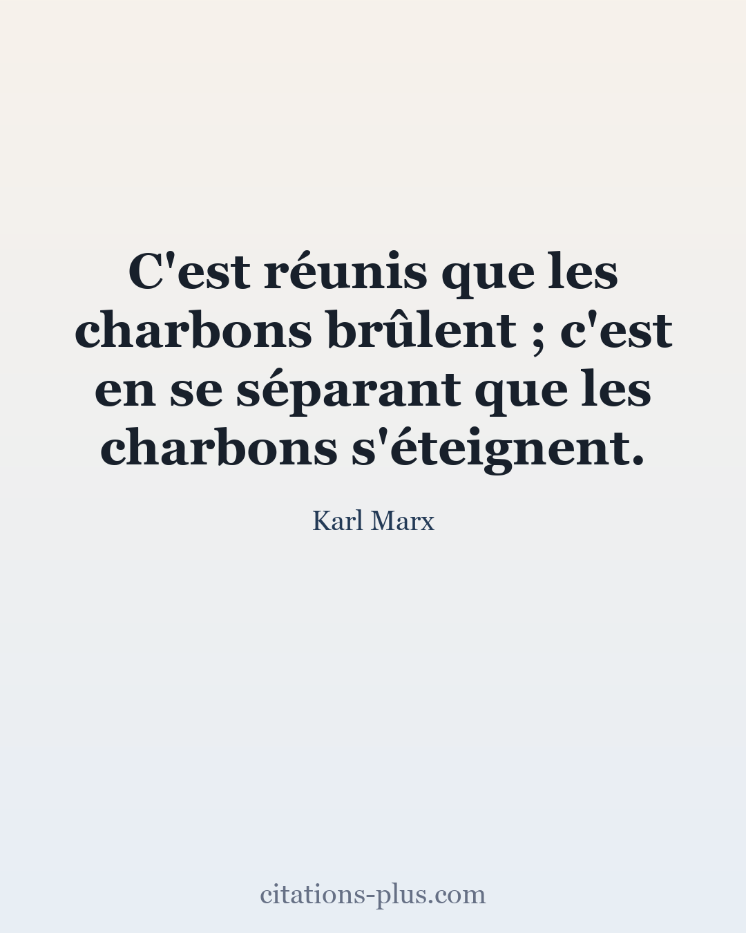 Carte Premium clair — Karl Marx