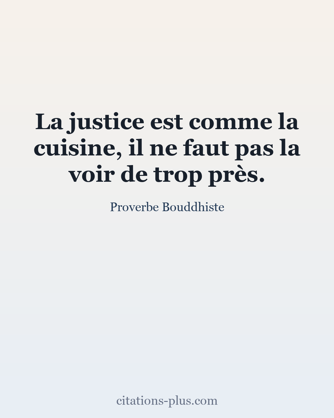 Carte Premium clair — Proverbe Bouddhiste