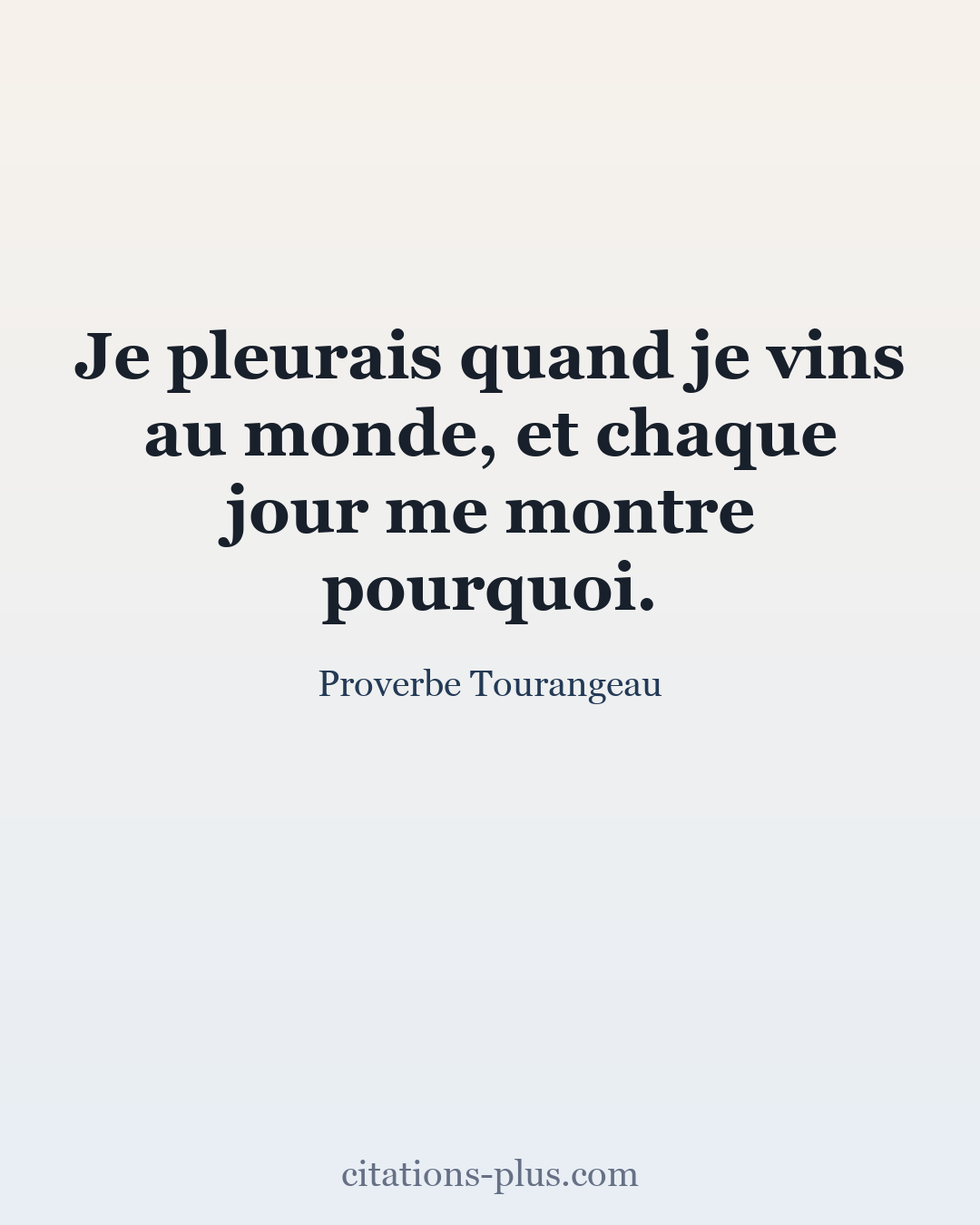 Carte Premium clair — Proverbe Tourangeau