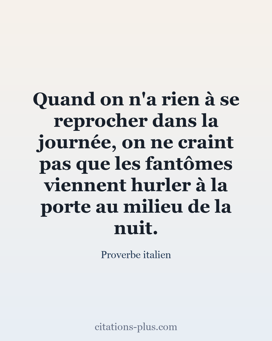 Carte Premium clair — Proverbe italien