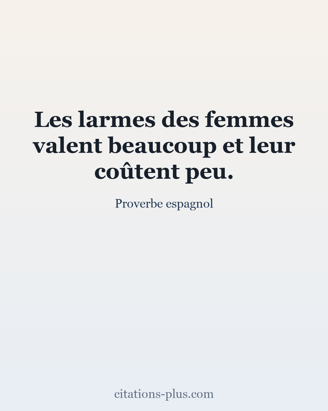Carte Premium clair — Proverbe espagnol