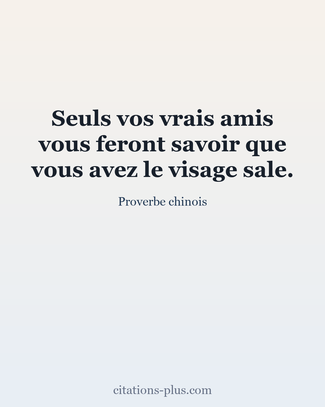 Carte Premium clair — Proverbe chinois