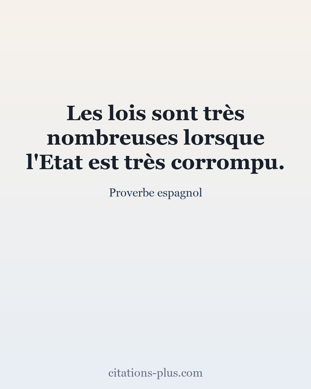 Carte Premium clair — Proverbe espagnol