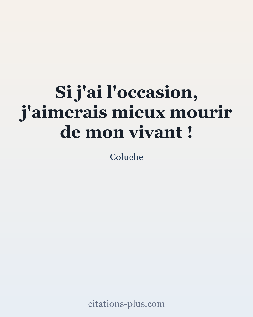 Carte Premium clair — Coluche