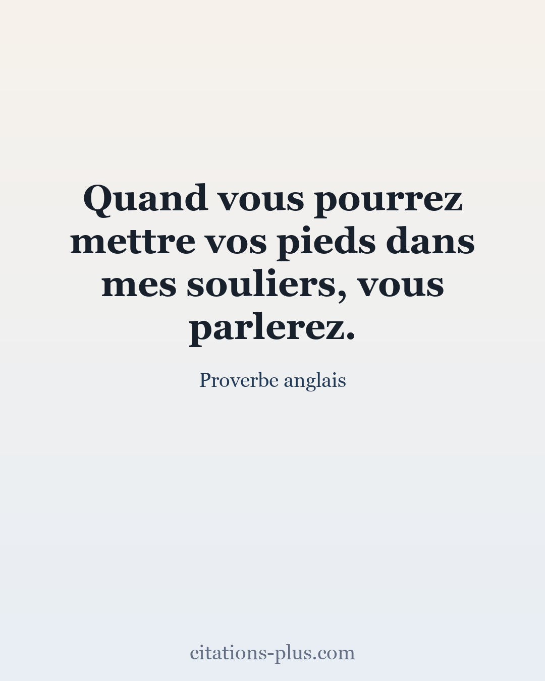 Carte Premium clair — Proverbe anglais