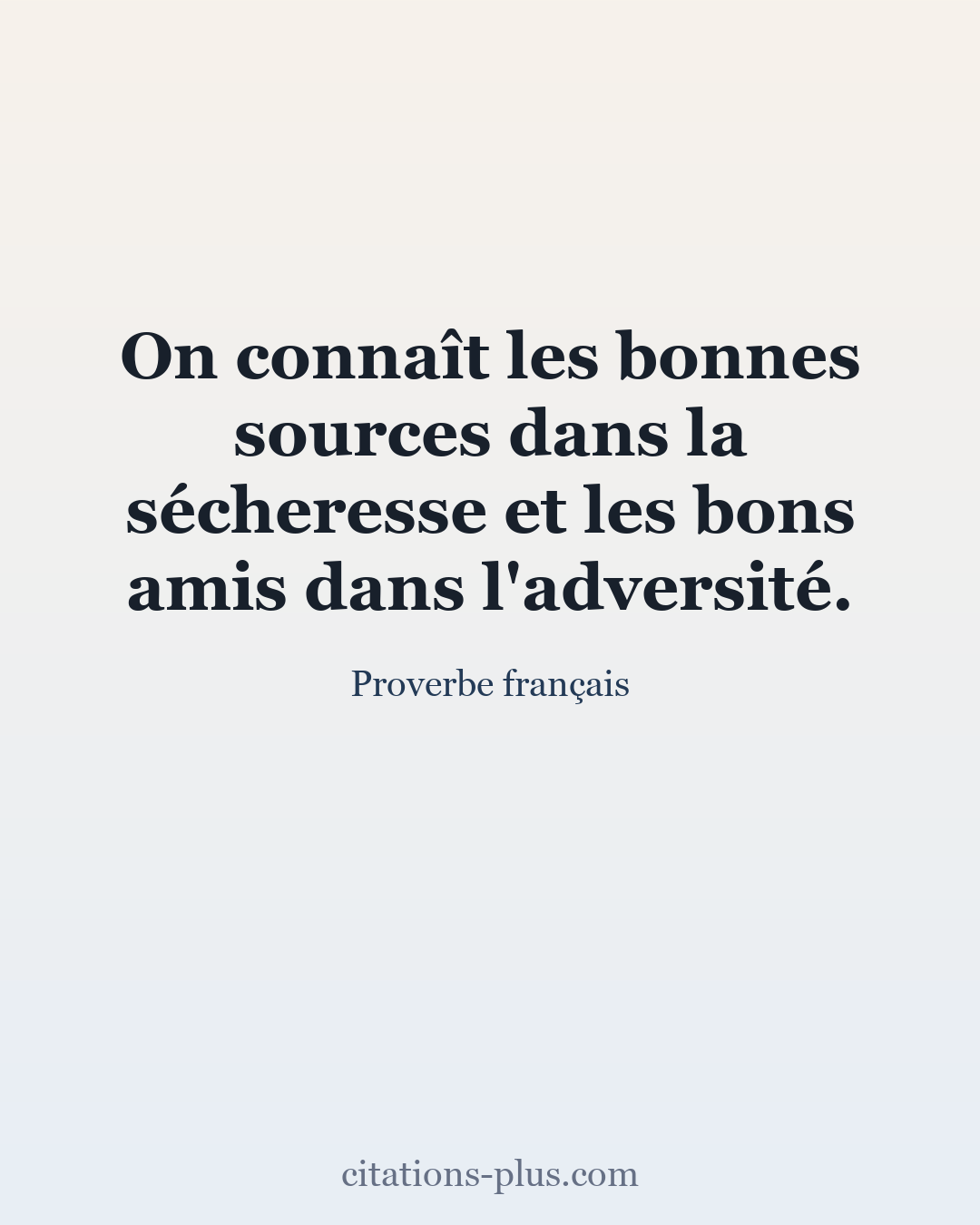 Carte Premium clair — Proverbe français