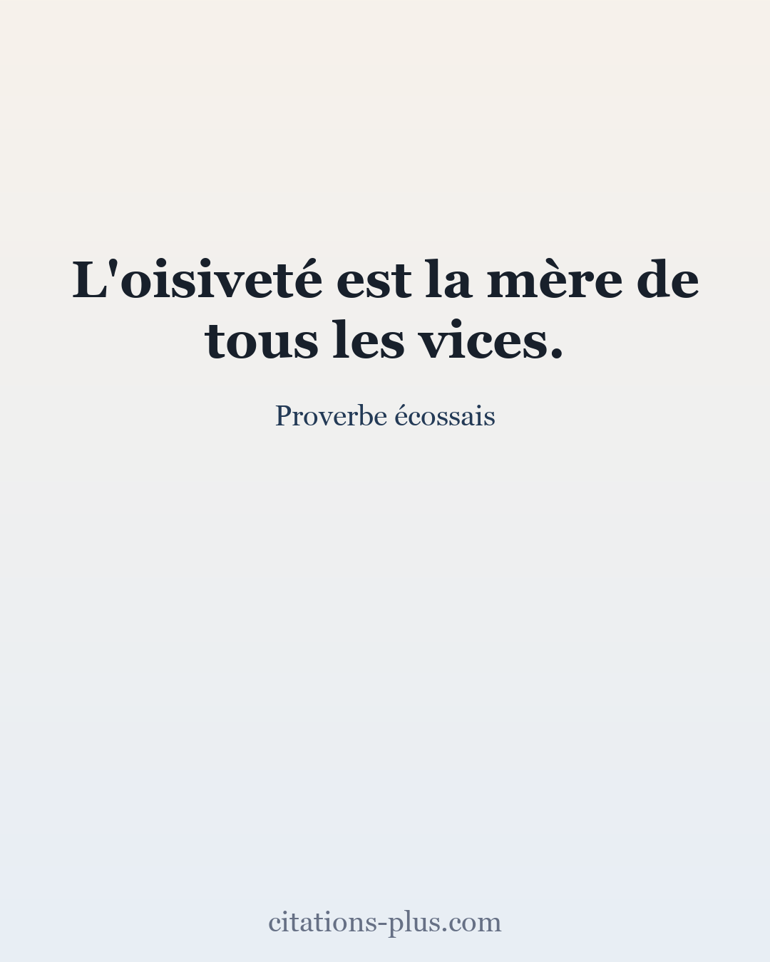 Carte Premium clair — Proverbe écossais
