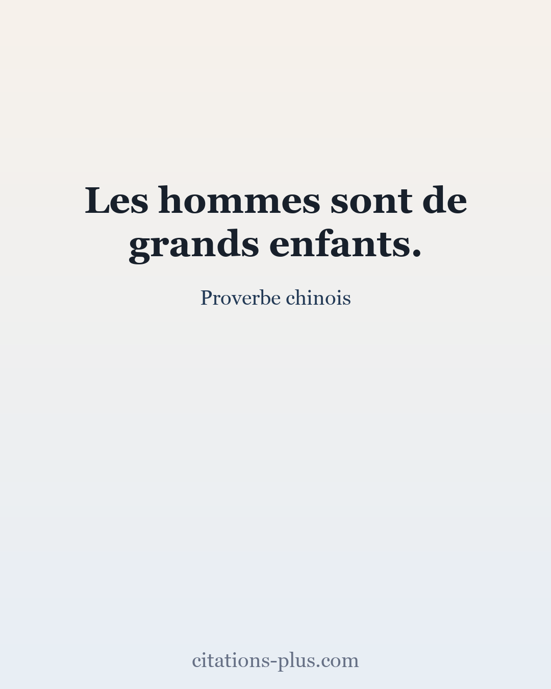 Carte Premium clair — Proverbe chinois