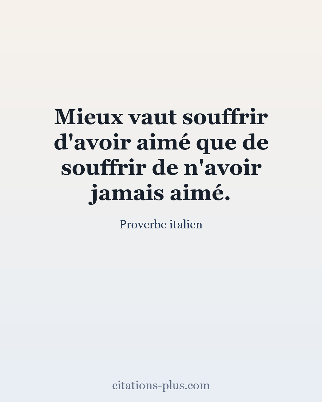 Carte Premium clair — Proverbe italien