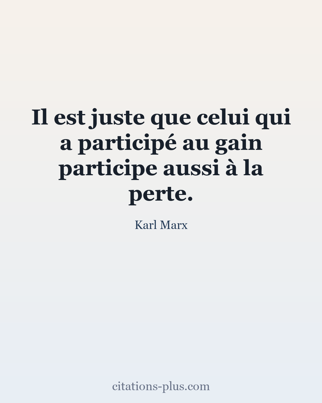 Carte Premium clair — Karl Marx