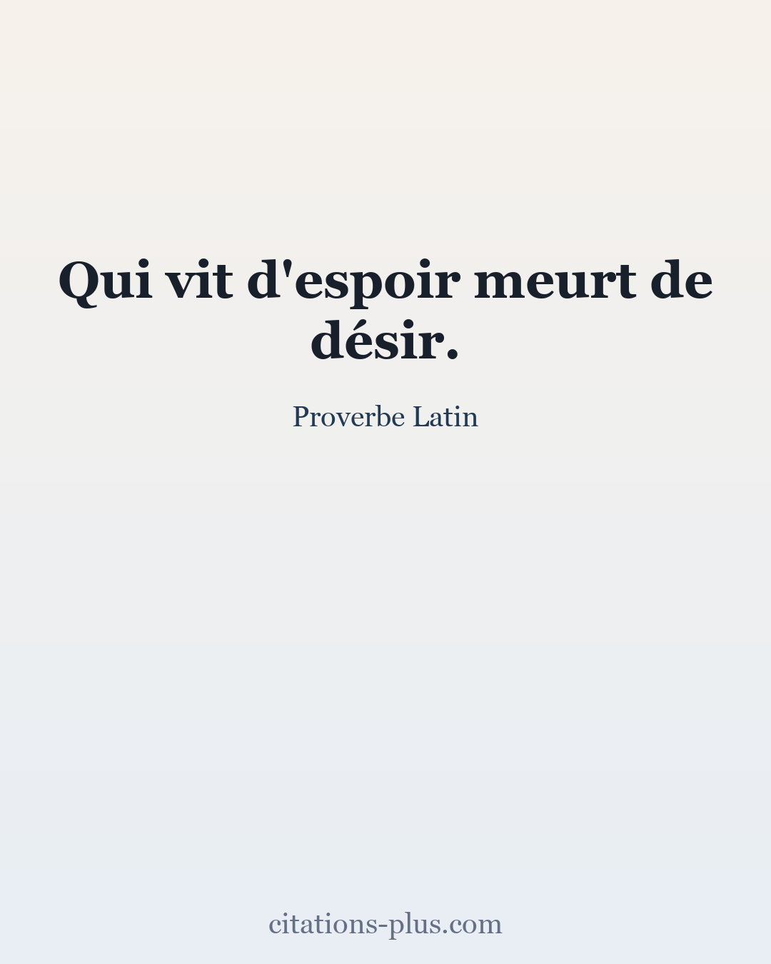 Carte Premium clair — Proverbe Latin