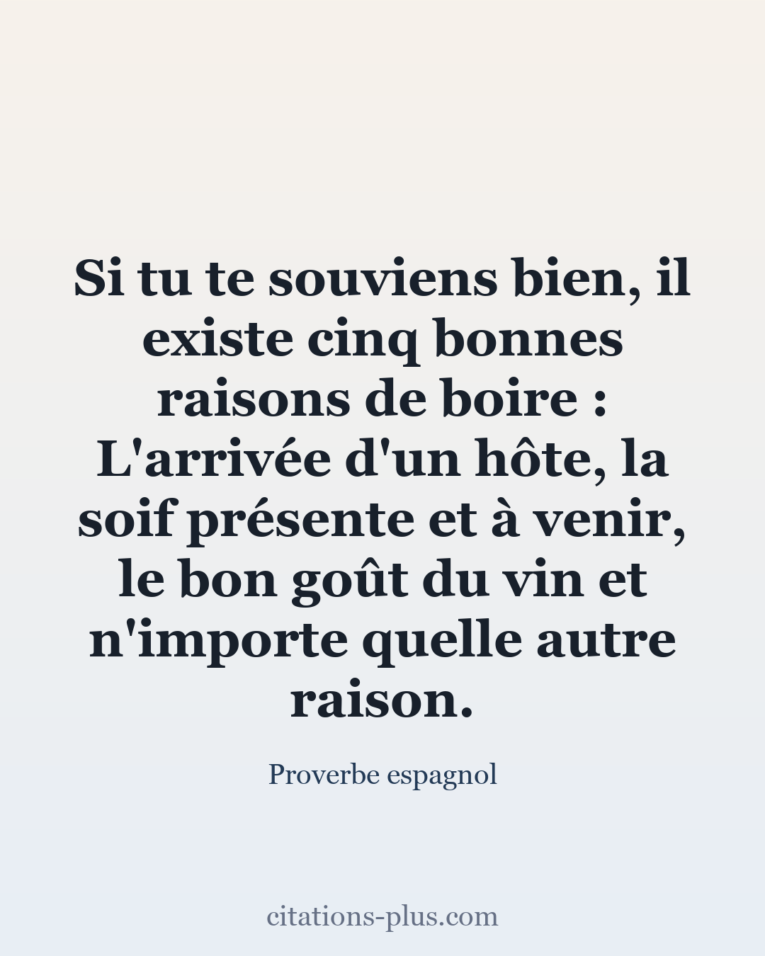Carte Premium clair — Proverbe espagnol