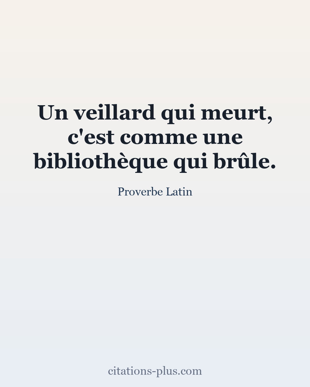 Carte Premium clair — Proverbe Latin