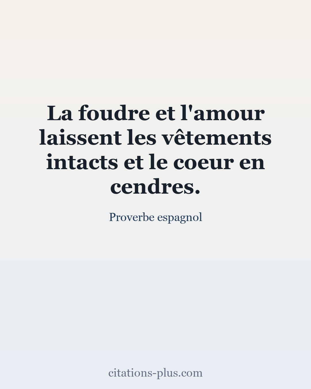 Carte Premium clair — Proverbe espagnol