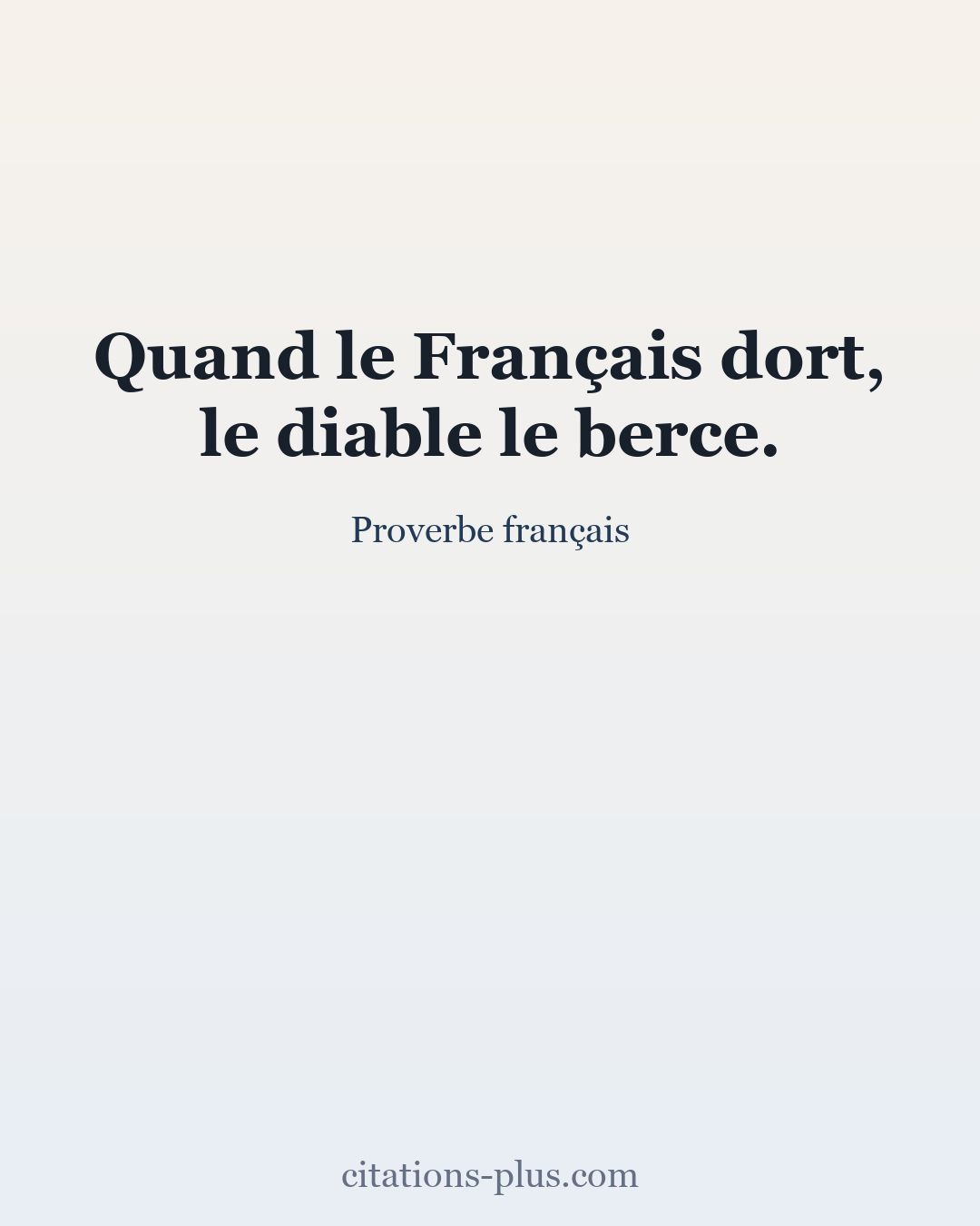 Carte Premium clair — Proverbe français
