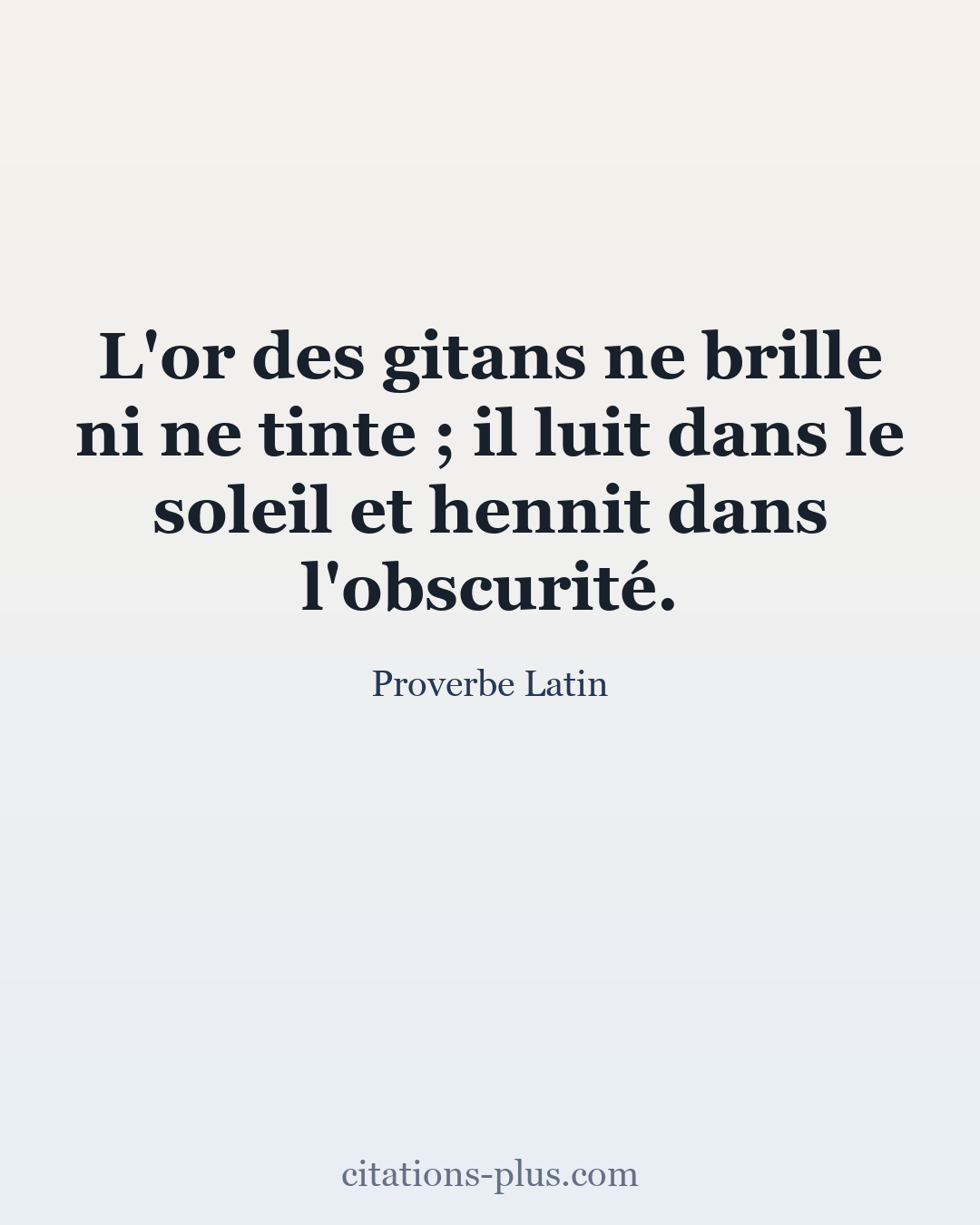 Carte Premium clair — Proverbe Latin